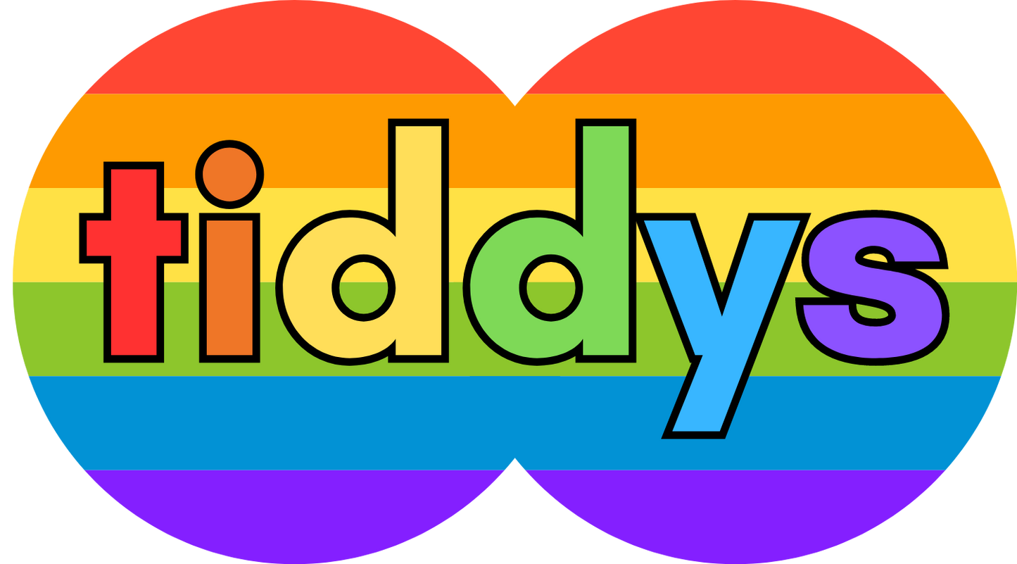 tiddy Pride rainbow sticker