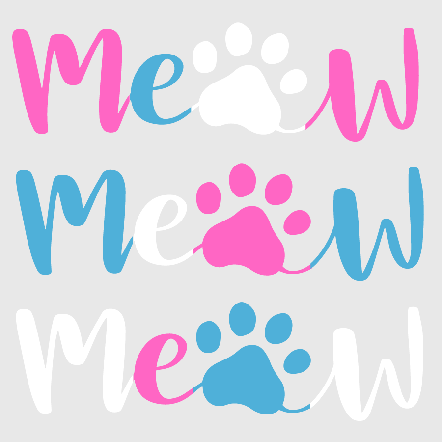 Trans Meow Meow Meow Sticker