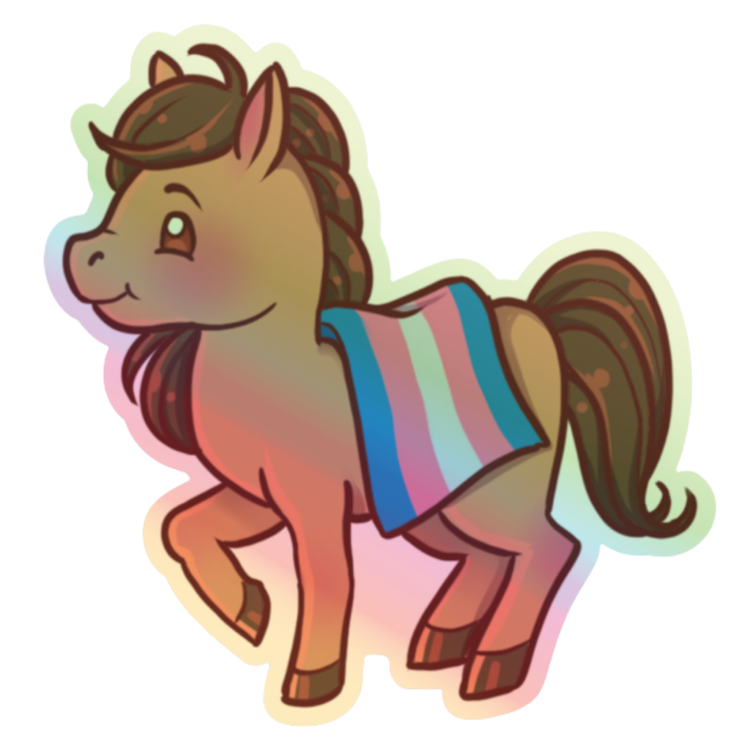 Hang it On Your Horse Holographic Sticker